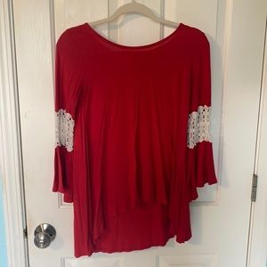 Altar’d State Red Long Sleeve Top, Size Medium